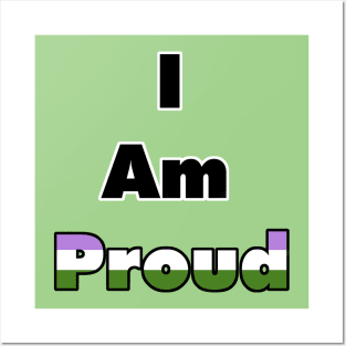 I am proud (Genderqueer) Posters and Art